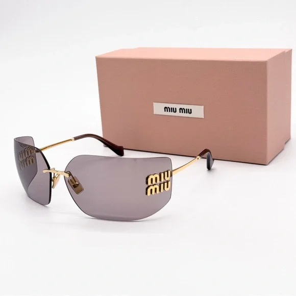 NEW SMU 54Y 5AK06I MIU MIU GOLD BROWN MU54YS 5AK06I WOMEN MU 54YS SUNGLASSES Miu Miu | Accessories | New Miu Miu Mu 54ys 5ak6i Women  main image 2
